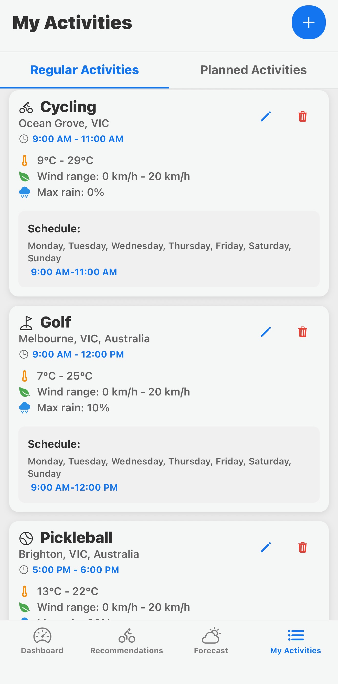 Outdoor Outlook Screenshot 2